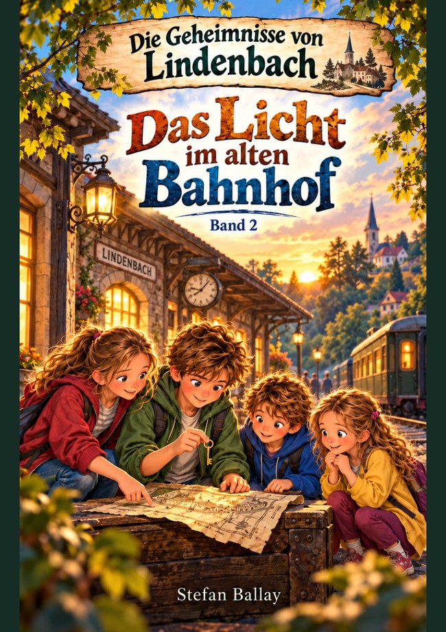 Buchcover: Das Licht im alten Bahnhof – Die Geheimnisse von Lindenbach, Band 2